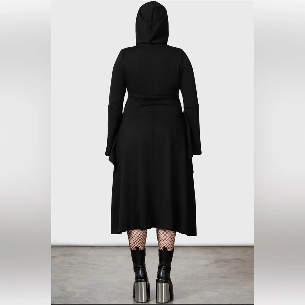 Killstar Malice in Chains Cloak Dress Black - Picture 2 of 13